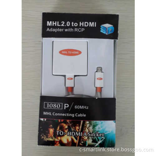 MHL2.0 to HDMI cable/supports 3D/built-in RCP function, L=1.5M, 1080P to 1080P